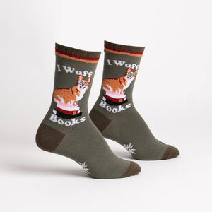 I Woof Books Women's Crew Socks