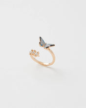 Load image into Gallery viewer, Enamel Blue Butterfly Ring
