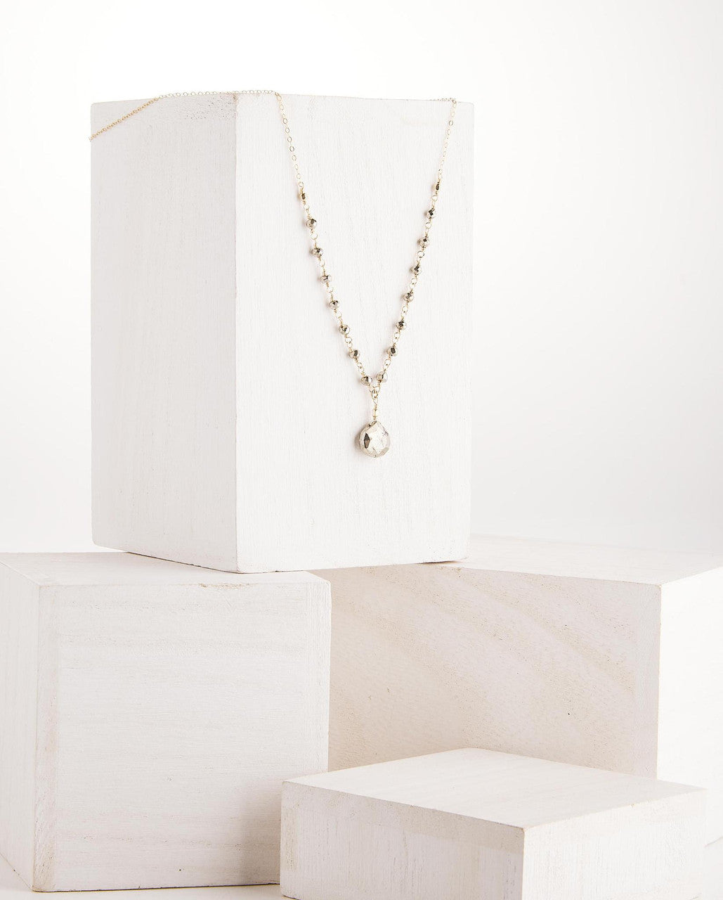 Pyrite Gold Chain Necklace