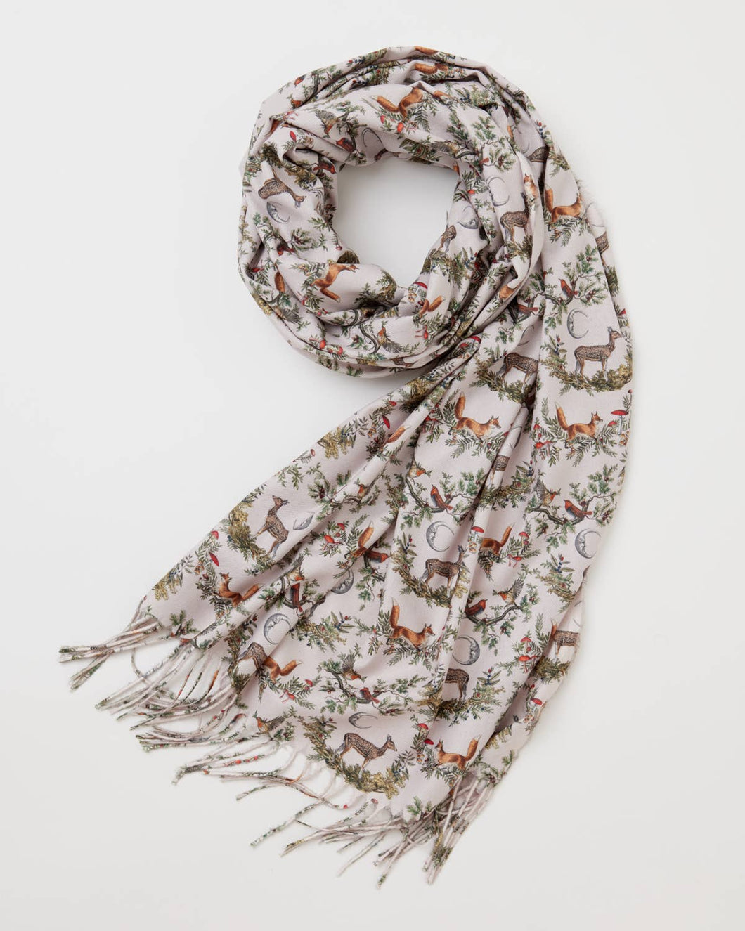 A Night's Tale Woodland Heavyweight Scarf Crystal Grey