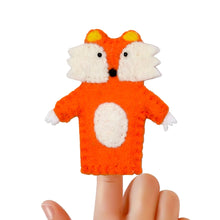 Load image into Gallery viewer, Felted Three Little Pigs &amp; Fox Finger Puppet Pack
