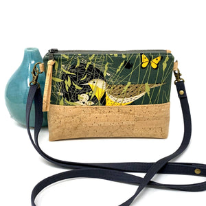 Charley Harper Eastern Meadowlark Organic and Cork Mini Crossbody