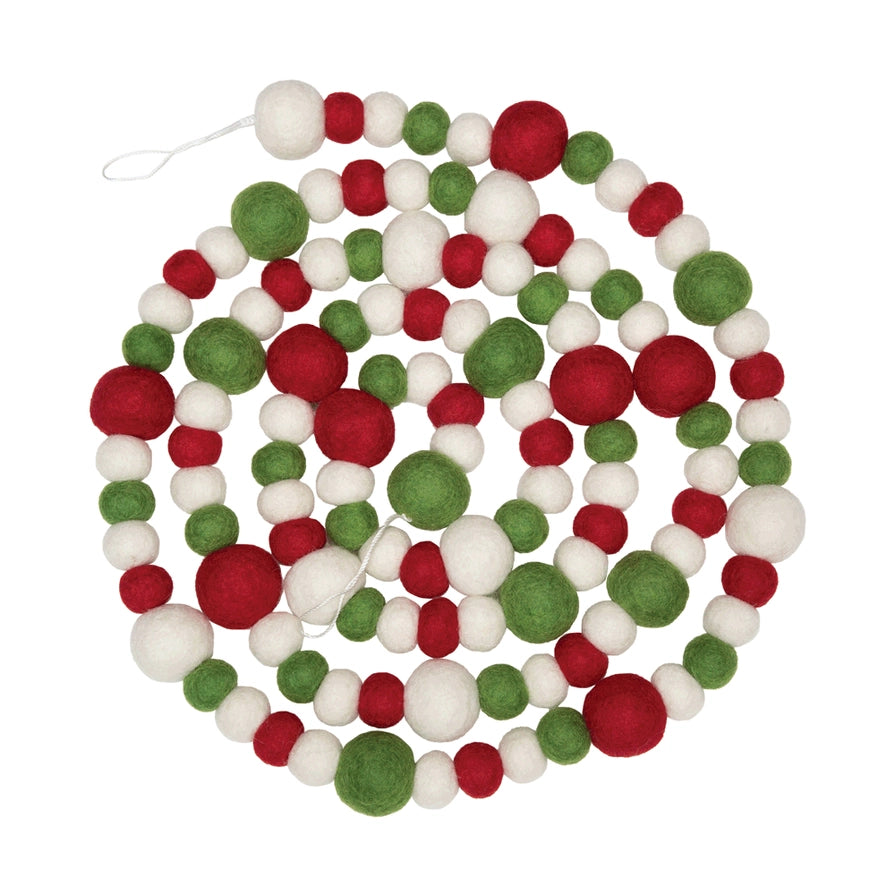 Christmas Multi-Size Ball Garland 8ft.