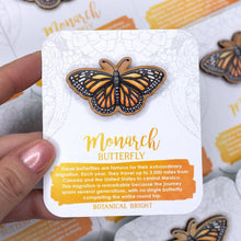 Load image into Gallery viewer, Monarch Butterfly Wood Pin
