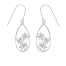 Load image into Gallery viewer, SS Floral Dangle Earrings
