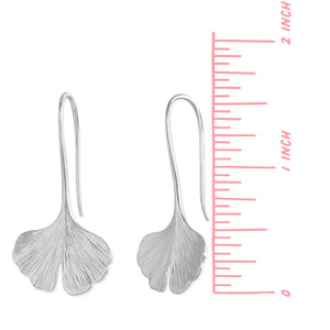 SS Gingko Leaf Earrings