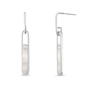 Mother of Pearl Alina Bezel Earrings