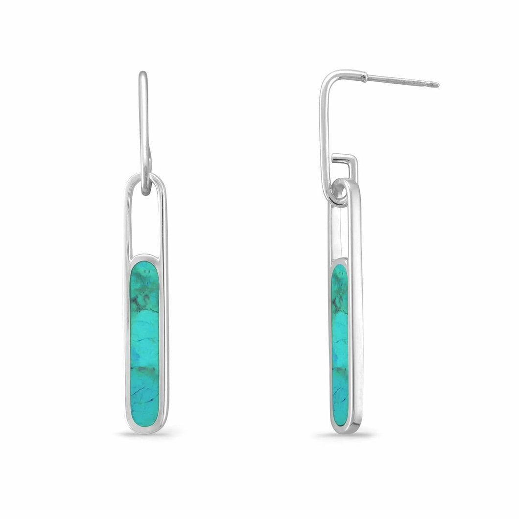 Turquoise Alina Bezel Earrings
