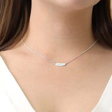 Load image into Gallery viewer, SS Matte Feather Necklace
