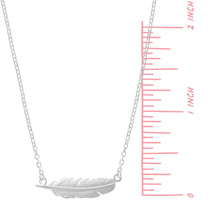 Load image into Gallery viewer, SS Matte Feather Necklace
