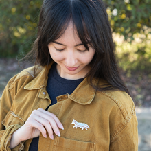 Load image into Gallery viewer, Island Fox Enamel Pin
