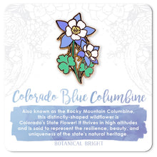 Load image into Gallery viewer, Colorado Blue Columbine Enamel Pin
