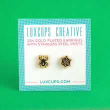 Load image into Gallery viewer, Spider &amp; Web Earrings
