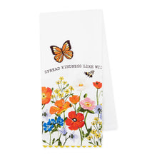 Load image into Gallery viewer, Spread Kindness Wildflowers Embellished Dishtowel
