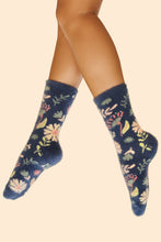 Load image into Gallery viewer, Watercolour Flowers Fuzzy Socks
