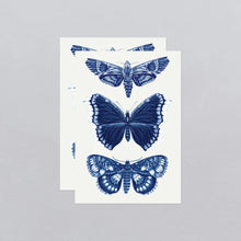 Load image into Gallery viewer, Sapphire Moths Tattoo Pair
