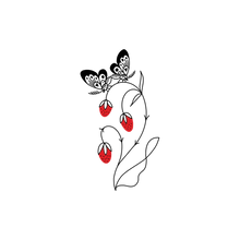 Load image into Gallery viewer, Strawberry Branch Tattoo Pair
