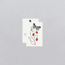 Load image into Gallery viewer, Strawberry Branch Tattoo Pair
