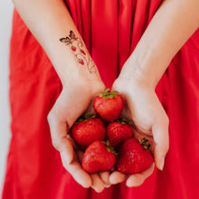 Load image into Gallery viewer, Strawberry Branch Tattoo Pair
