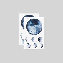 Load image into Gallery viewer, Moon Phases Tattoo Pair
