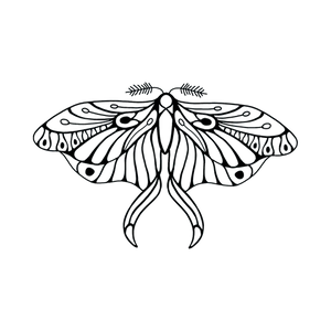 Mod Black Butterfly Tattoo Pair