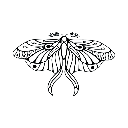Mod Black Butterfly Tattoo Pair