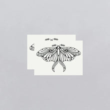 Load image into Gallery viewer, Mod Black Butterfly Tattoo Pair
