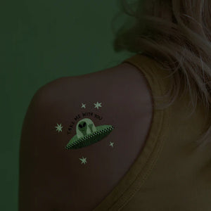 Take Me With You Glow-in-the-Dark Tattoo Pair