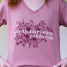 Load image into Gallery viewer, Santa Barbara Poppy V-Neck Shirt
