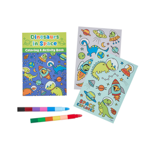 Mini Traveler Coloring & Activity Kit: Dinosaurs in Space