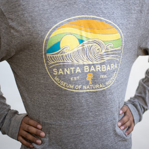 SBMNH Ballast Wave/Palms Hooded Long Sleeve Shirt