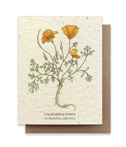 California Poppy Plantable Seed Card