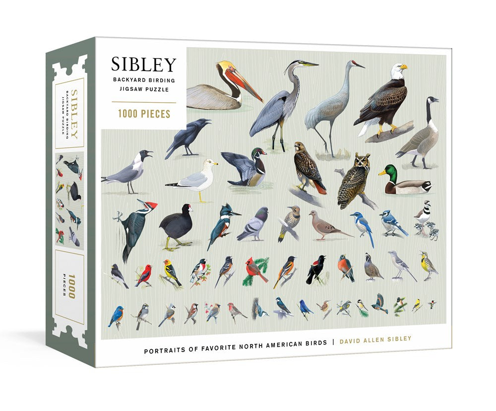 Sibley Backyard Birding Puzzle : 1000pc Jigsaw Puzzle with Portraits of Favorite North American Birds