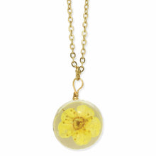 Load image into Gallery viewer, Yellow Dried Flower Necklace
