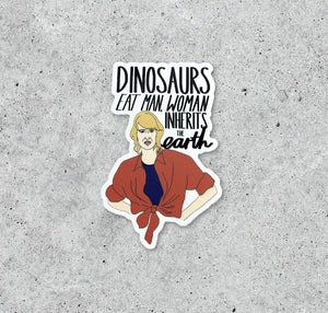 Jurassic Park Feminist Sticker