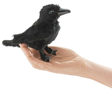 Load image into Gallery viewer, Mini Raven Finger Puppet
