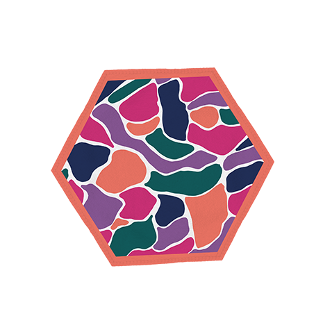 Pebbles Hexagon Tea Towel